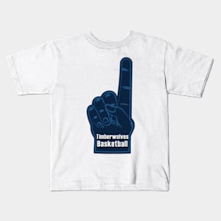 Minnesota Timberwolves Basketball Foam Finger Kids T-Shirt